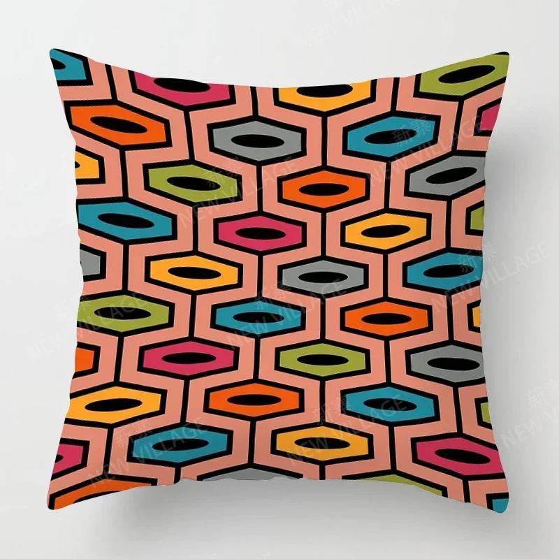 Nordic Fall Home Decor Autumn Throw Pillow Case Sofa Cushion Cover Modern   Geometry