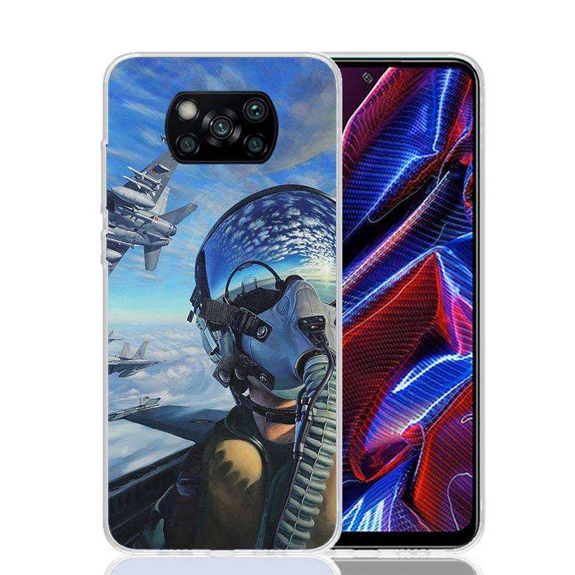 

Military Aircraft Warship Fighter Case Phone Cover for Xiaomi Redmi Note 10 9 9S 8 8T 7 5 Pro Mi 12T 11T 10T 9T 12 11 Lite A3 A2 Redmi Note 9T 5G