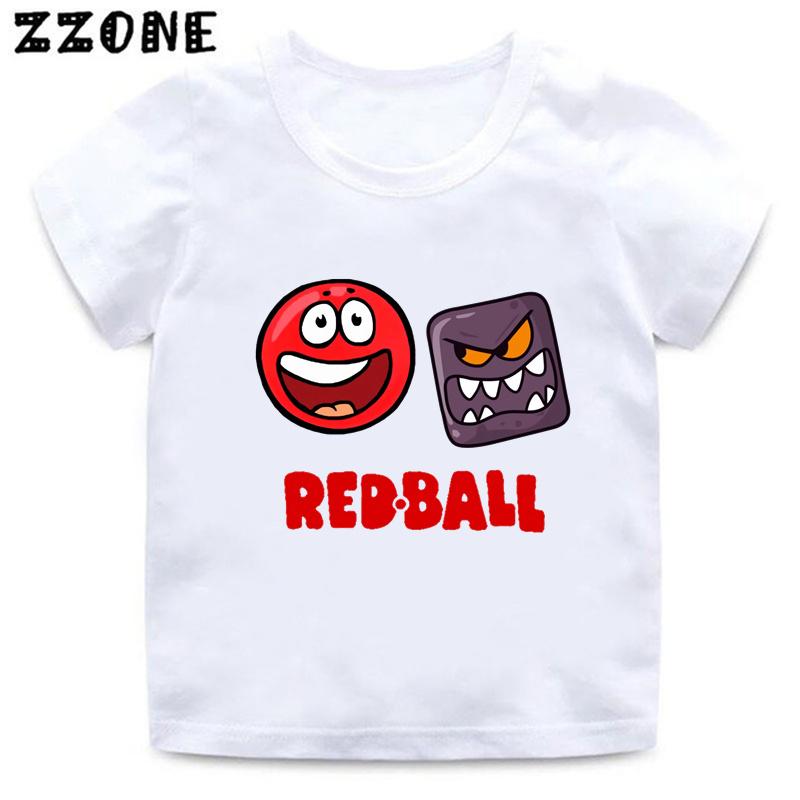 Hot Sale Red Ball 4 Print Cartoon Kids T-Shirts Funny Game Girls Clothes Baby Boys T shirt Summer Casual Children Tops,ooo5849