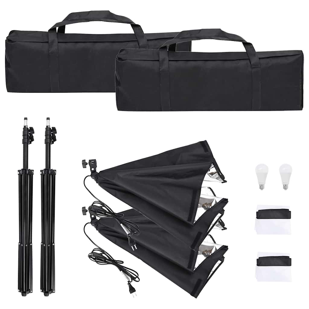 Vidaxl Studio Set With Lamps, Backdrops, and Reflectors