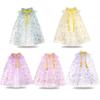 Cute Girls Princess Cape Mesh Elegant Dress Cape New Children Costume Cloak  Performance Accessory