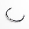 New European American Men's Cowhide Skull Bracelet - Punk Style
