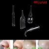 4Pcs/Set Blackhead Removal Glass Pipes Face Pore Cleanser Vacuum Extractor Tube