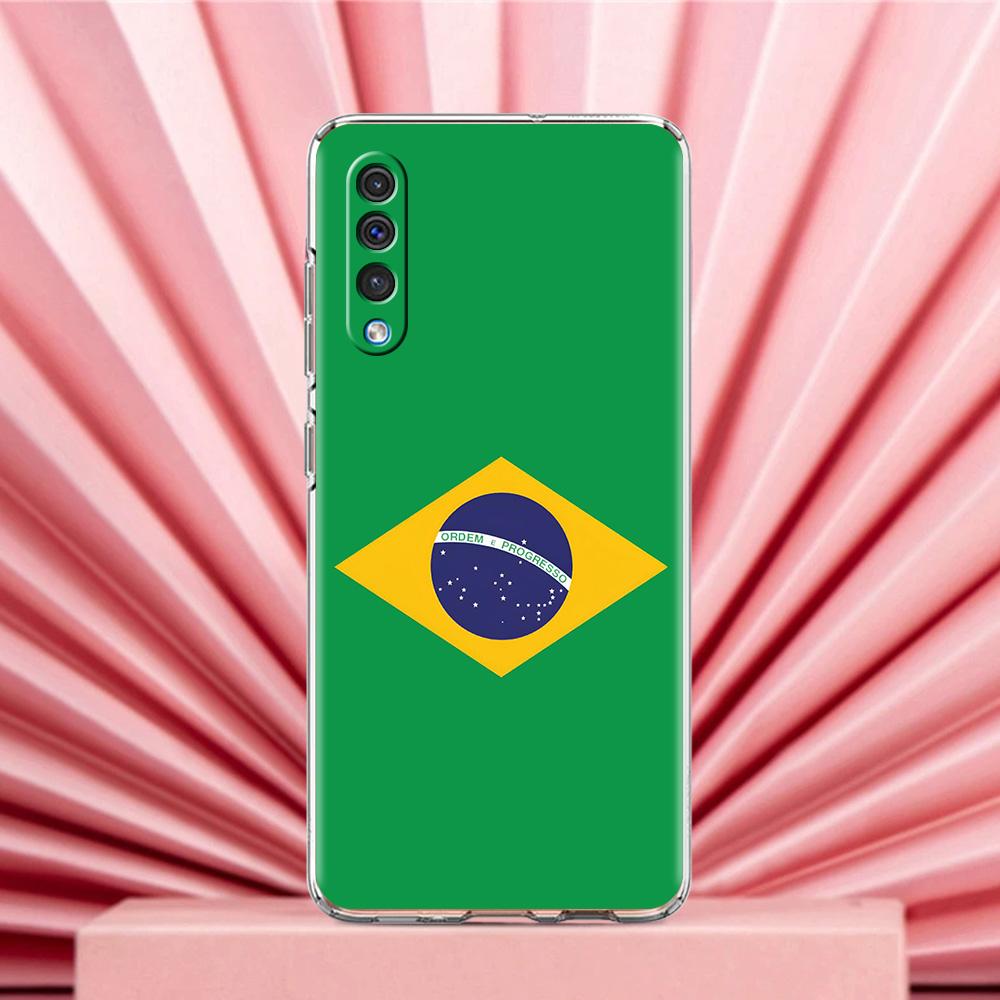 Phone Case For Samsung A56 A36 A26 A24 A16 A14 A12 A32 A50 A70 A20E A22 A40 A34 A54 A42 A52 5G A04s A06 Cover Large Brazil Flag