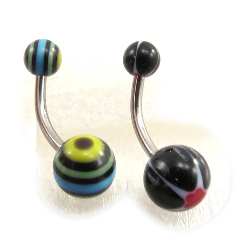 Les Trésors De Lily [J9575] - Set of 2 Body Piercing 'Tecno'