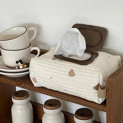 Tissue Box Cute Animal Pattern Wet Wipe Case Portable Travel In-vehicle Tissue Storage Bag Home Cartoon Hanging Cardboard Box