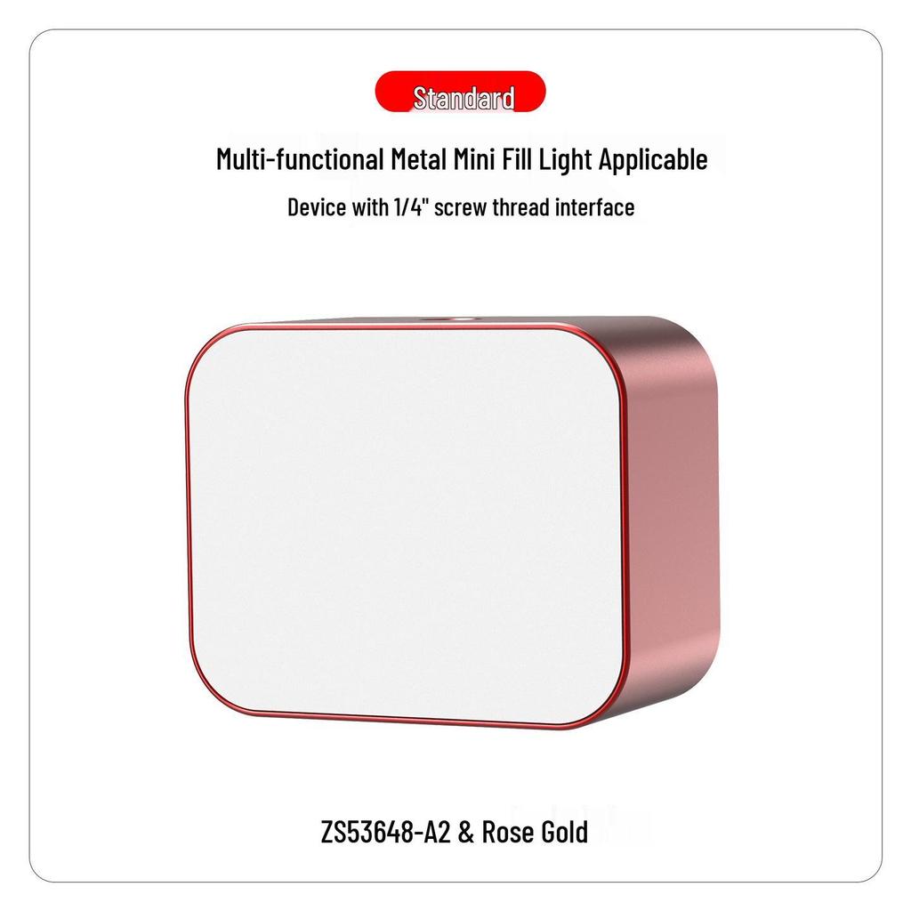 Compact Rechargeable Fill Light with Adjustable Brightness for Mobile Live Streaming and Selfies