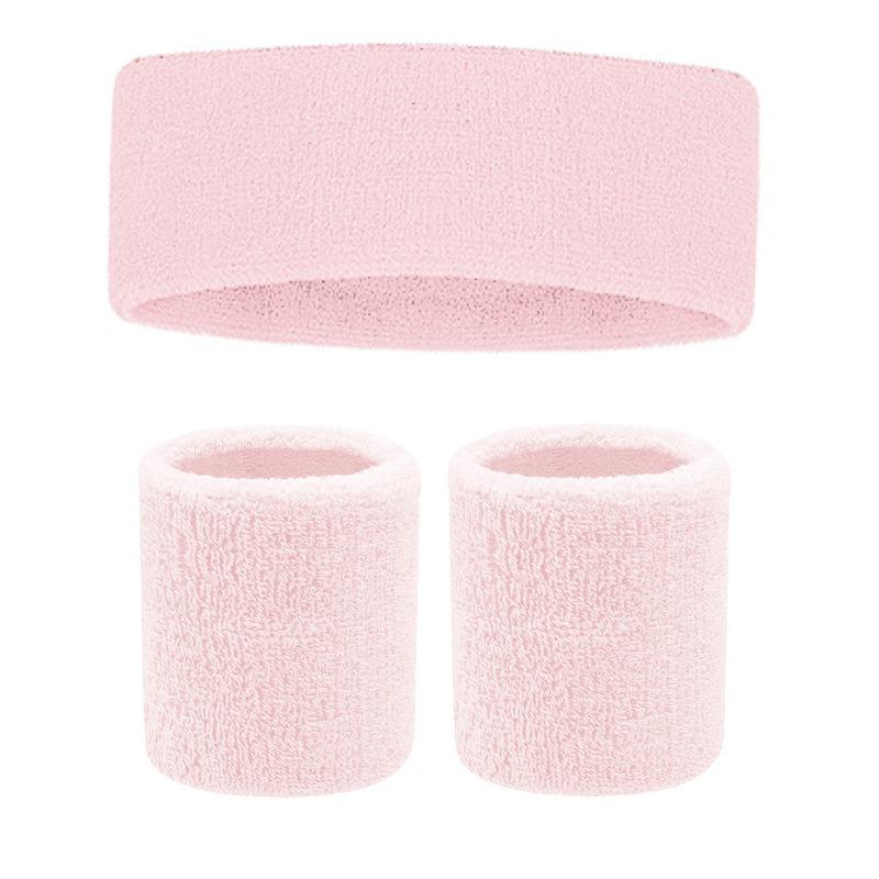 Exercise and fitness cycling basketball badminton breathable and sweat-absorbent headband hand protection wrist protection headband set