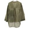 HELMUT LANG Silk Blend Long sleeve V neck Cut S khaki roll up Women Used