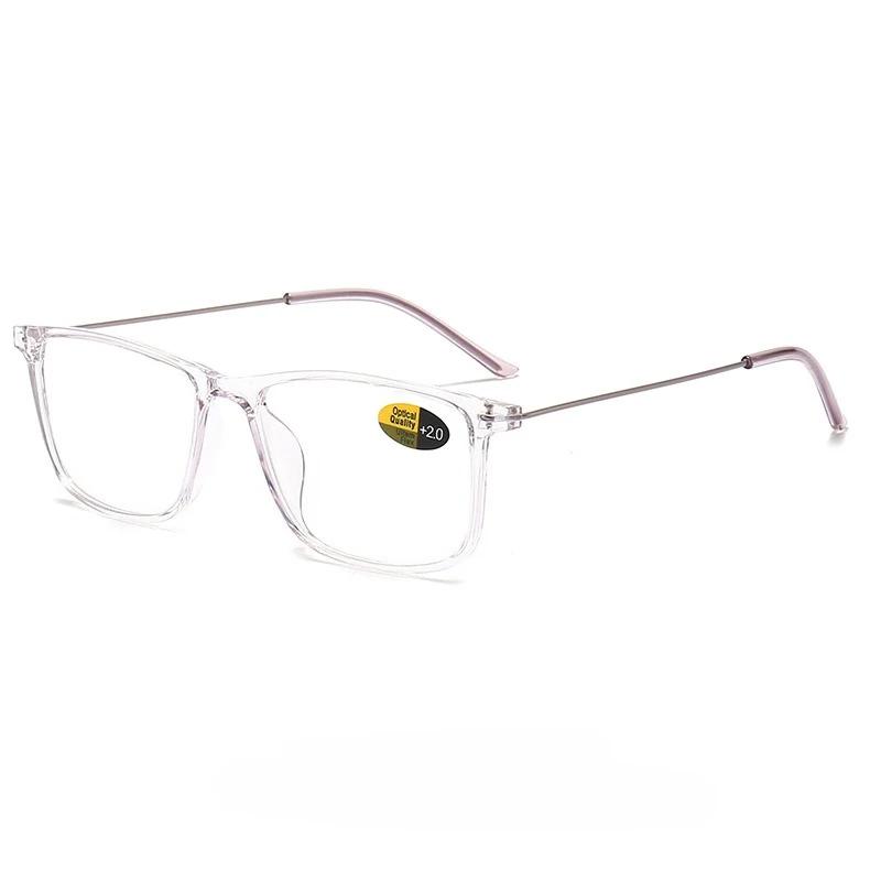 2026 New Fashionable HD Square Frame Women's Reading Glasses Ultra Light Neutral High Quality Luxury Anti Blue Light Glasses