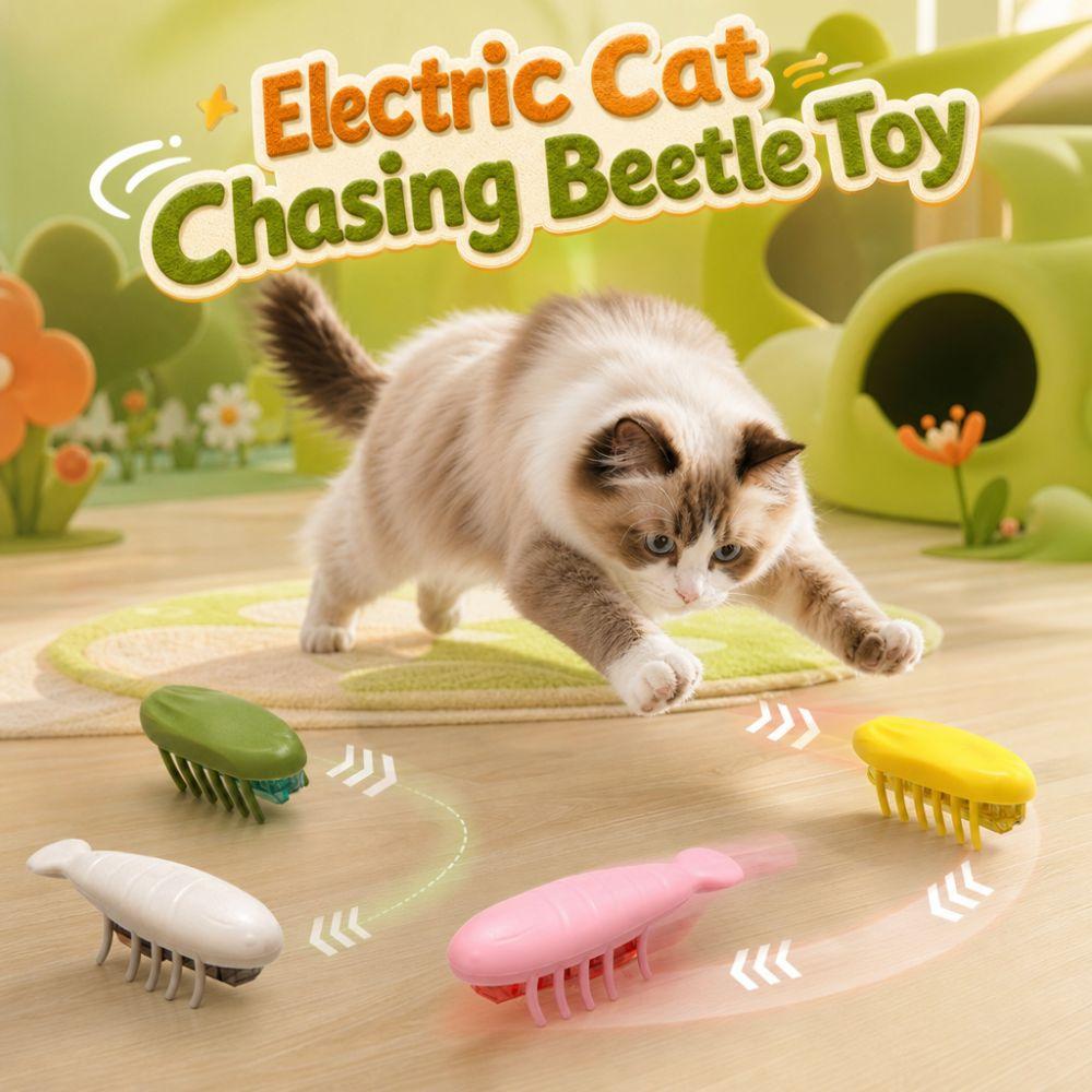 Juguete Eléctrico Interactivo para Gatos Persiguiendo Escarabajos Juguete de Insecto en Movimiento Juguete para Gatos Gatos Corriendo Jugando en Interiores