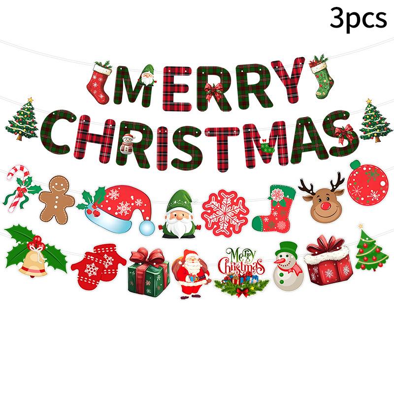 Christmas Hanging Paper Lanterns Cute Cartoon Santa Claus Xmas Tree Paper Lantern Lamps For Christmas Party Decor Photo Props