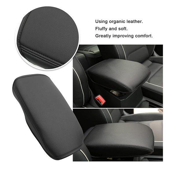 

Black Microfiber Leather Center Console Armrest Pad for Large Cars None