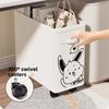 Oxford Cloth Foldable Storage Basket Space Saving with Wheels Multifunctional Corner Shelf Large Capacity Storage Rack