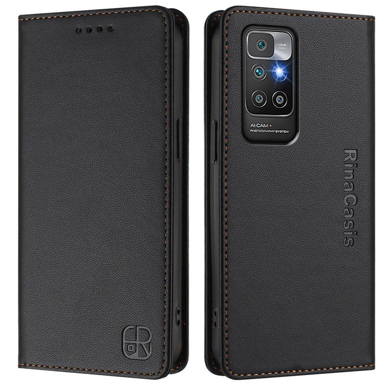 Luxury Anti-thef Wallet Flip Cover Phone Case For Redmi 10C 10A Note10 4G Note 10 10S Pro Max Leather Cases Magnet Solid Coque