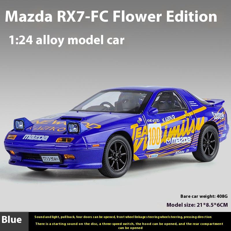 1/24 Mazda RX7 Wersja Wyścigowa Samochód Stopowy Odlewy Ciśnieniowe i Pojazdy Zabawkowe Model Samochodu Miniaturowy Model Samochodu Zabawki dla Dzieci