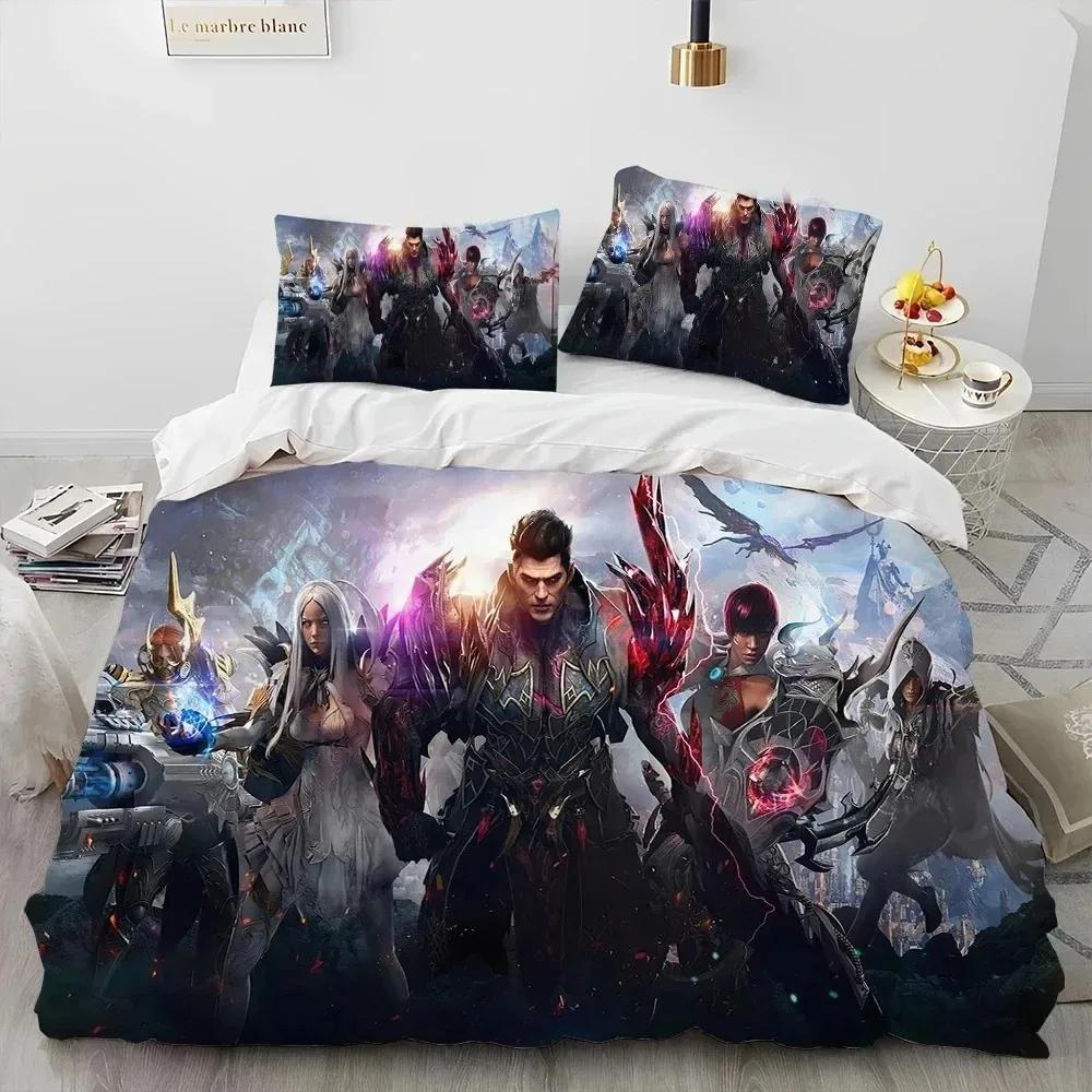 3D Lost ARK Game Gamer Cartoon Comforter Bedding Set,Duvet Cover Bed Set Quilt Cover Pillowcase,king Queen Size Bedding Set Boys
