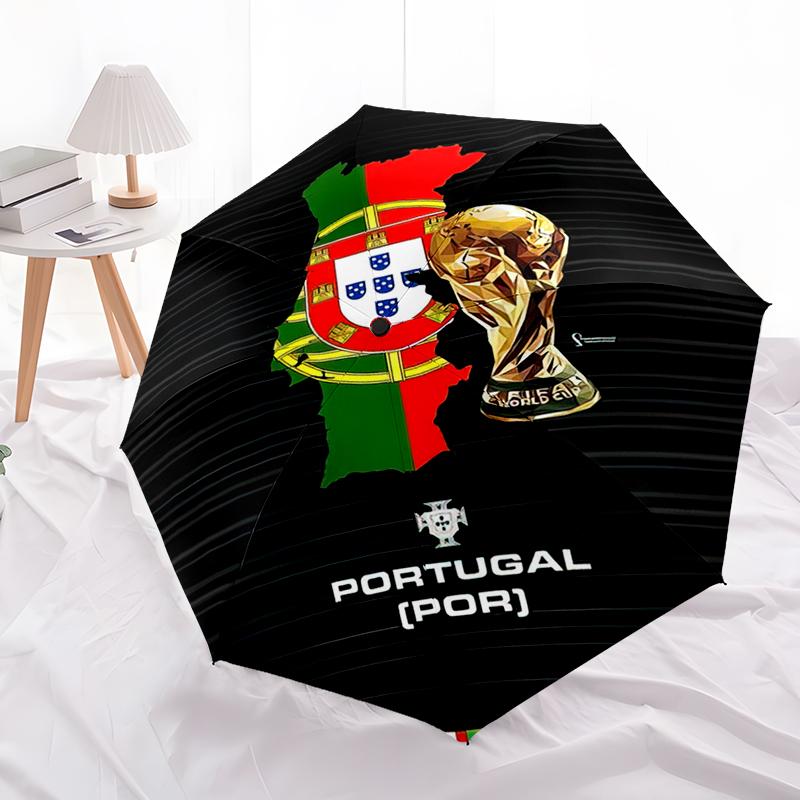1pz Ombrello Squadra di Calcio Ombrello Pieghevole Portatile Struttura a Ossa di Ferro Struttura Ossea Struttura Esterna per Casa