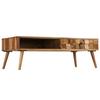 VidaXL Table Basse Bois Sesham Massif avec Finition Miel Table de Salon Meuble 246201