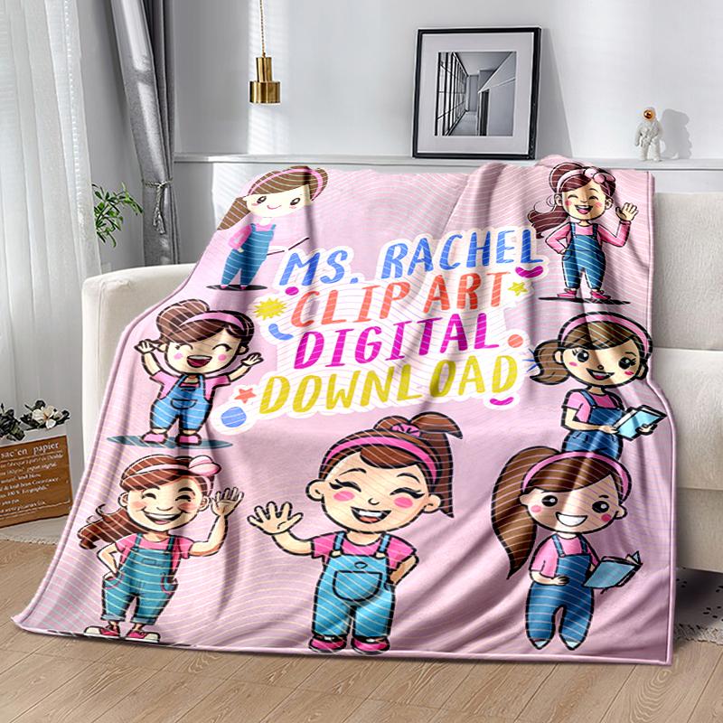 1pc Coperta Franco Ms. Design Stampa Rachel Educational Adventures, Coperta Leggera per Divano, Letto - Morbida e Calda, Regalo per Tutte le Stagioni come Natale,