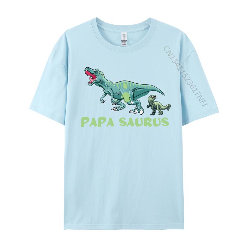 Papasaurus Tshirt Premium Cotton Men Tops T Shirt VALENTINE DAY T Shirt 2024 Newest Fashion Tops Shirts