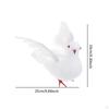 Artificial Pigeon Decoration Foam Bird Figurine Artwork Landscape Realistic Sculpture for Porch