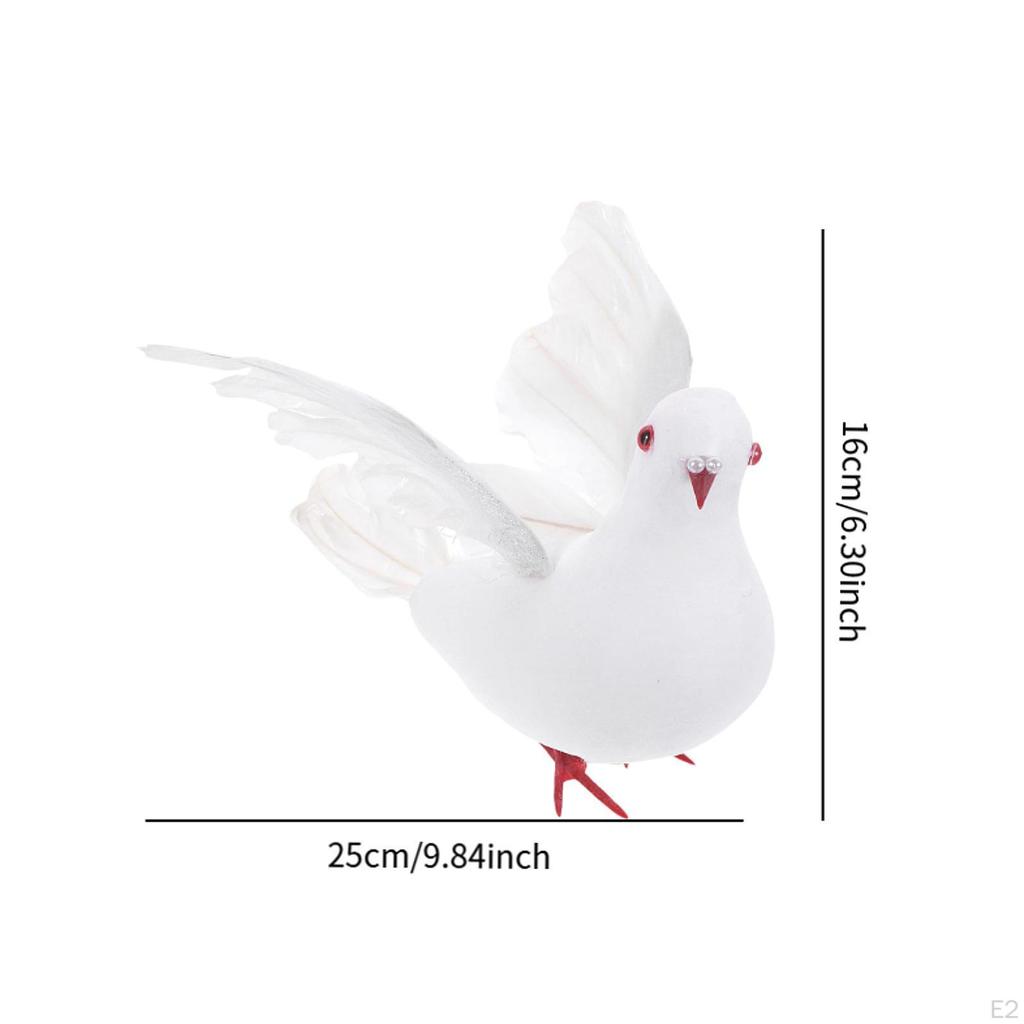 Artificial Pigeon Decoration Foam Bird Figurine Artwork Landscape Realistic Sculpture for Porch
