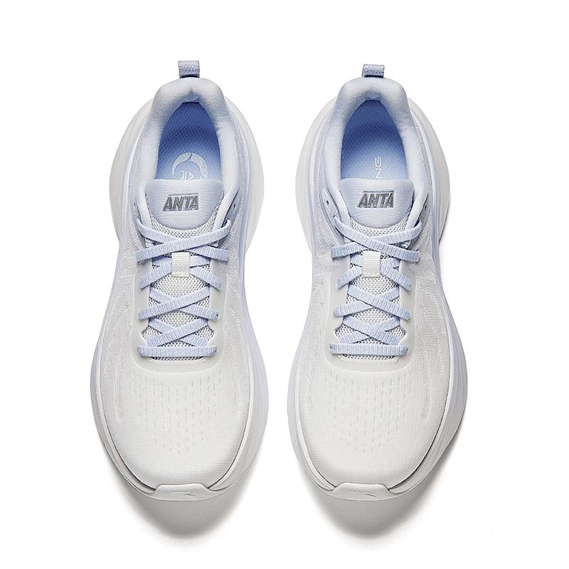 New Anta Leaf 1.0 Anti Slip Wear Resistant Low Top Casual Running Shoes Women's White Blue 122535515-3