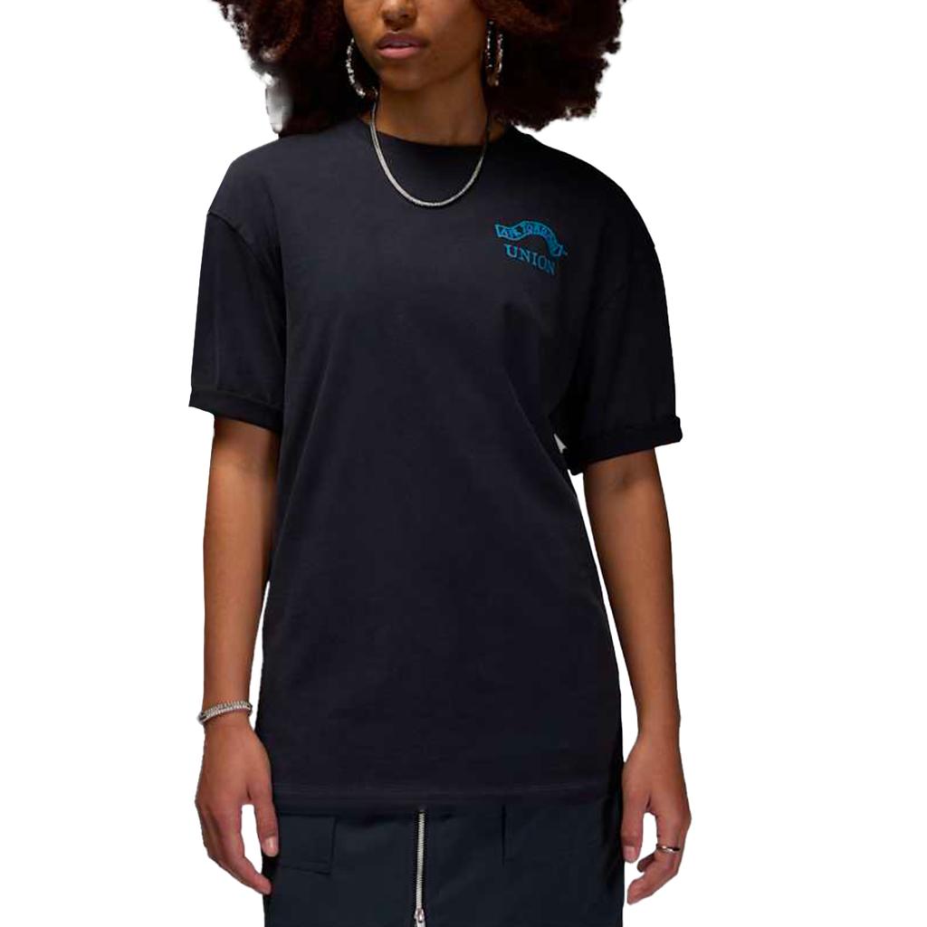 Jordan X Union Collaboration LA Fashion Pullover Comfortable Short Sleeve T-Shirt Men T-Shirts Black IB5115-010