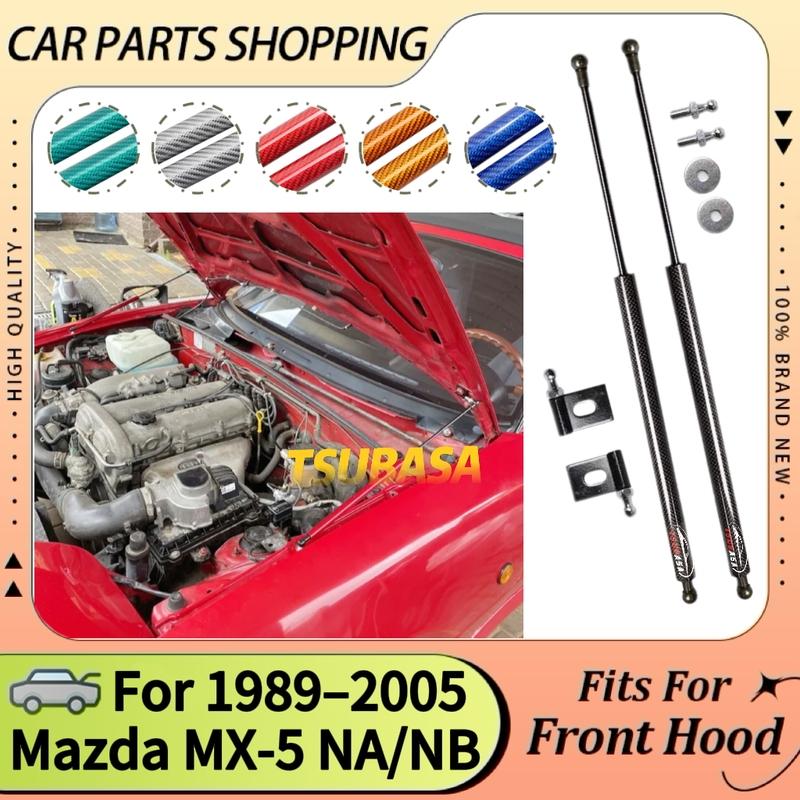 Motorhaubenzylinder-Kit für Mazda MX-5 MX5 NA NB 1989-2005 Frontklappen-Dämpfer Modifizierte Gasdruckfedern Stützstange Hubstütze Federn