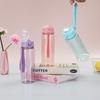 KPop Demon Hunters Letter Water Bottle Rumi Mira Zoey Girl School Drink Cup Large Capacity Kids Sport Outdoor Straw 900ml Kid Friendly Entertaining