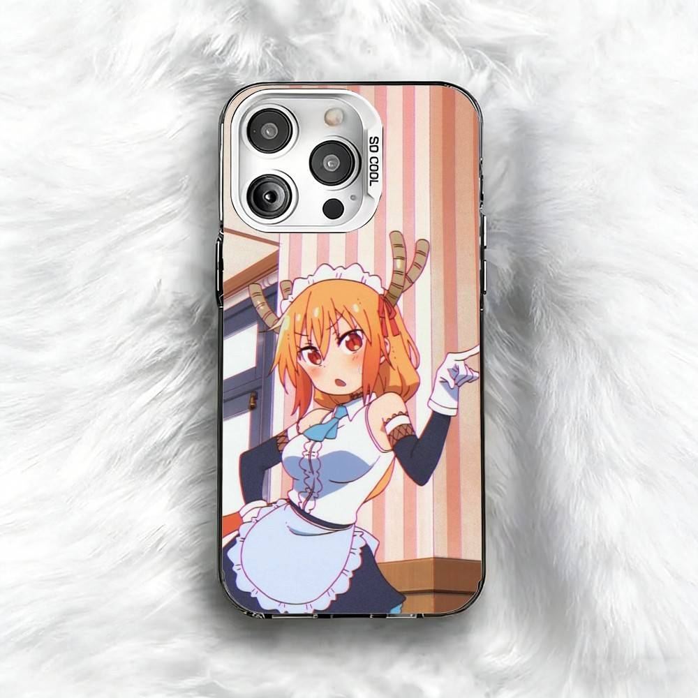 Tohru D-Dragon M-Maid Handyhülle für iPhone 16 17 15 14 12 13 Pro Max Schwarze Farbe Stoßfeste Hülle