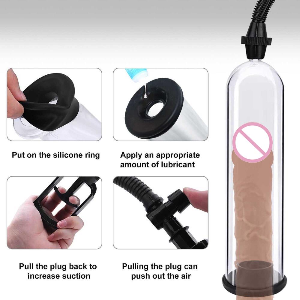 Male Penis Pump Manual Penis Enlarger Adult Sex Toys For Man Vacuum Pump Big Dick Trainer Male Lasting Masturbator Sex Shop 18+