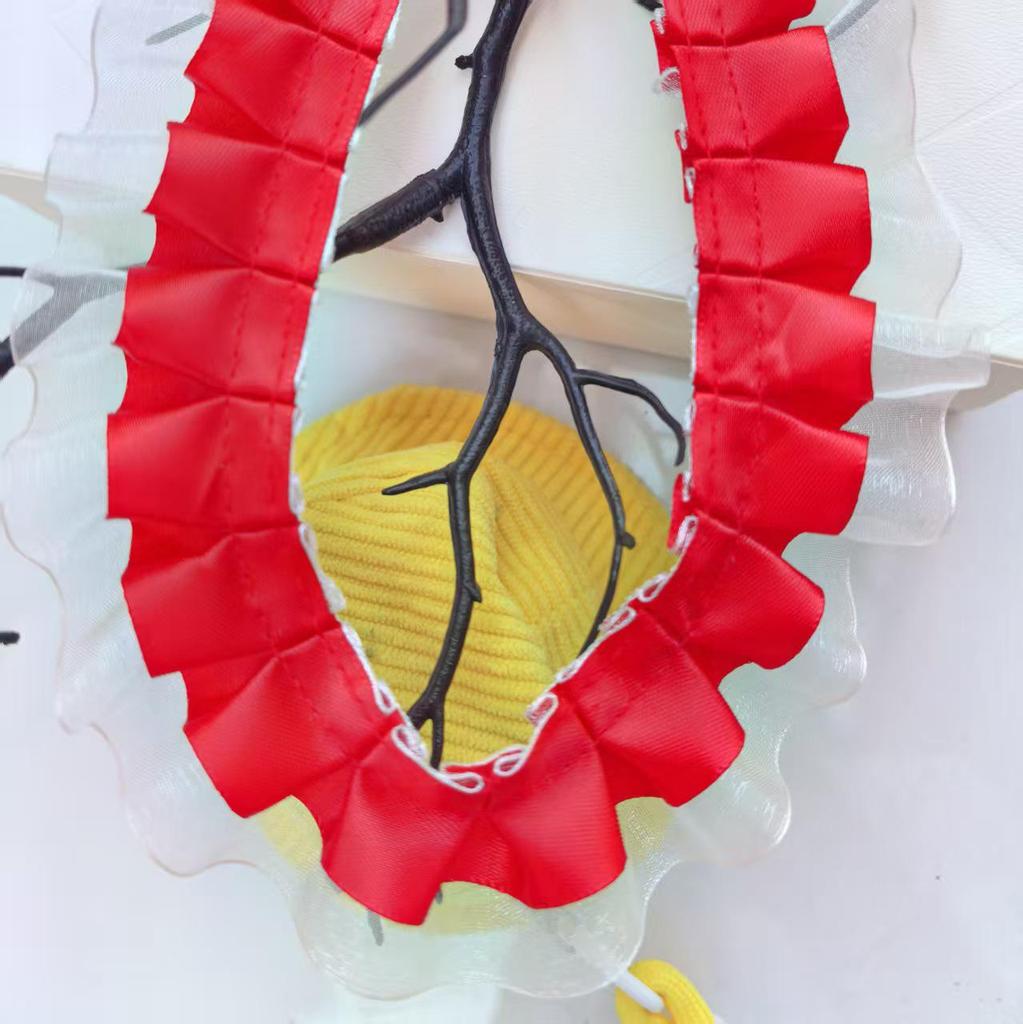 4cm Çift Katlı Şifon Pileli Dantel Kenarlı Kendin Yap Prenses Fırfırlı Kenar Kurdele