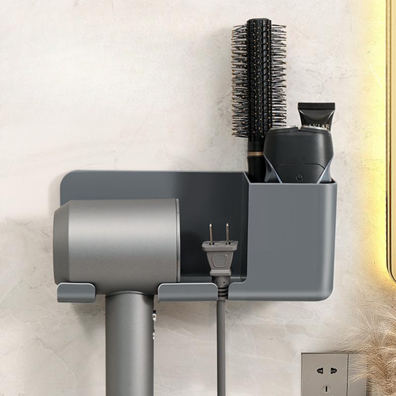 Hair Dryer Bracket No Punching Bathroom Hair Dryer Hanger Toilet Multifunctional Rack Hair Dryer Placement Rack
