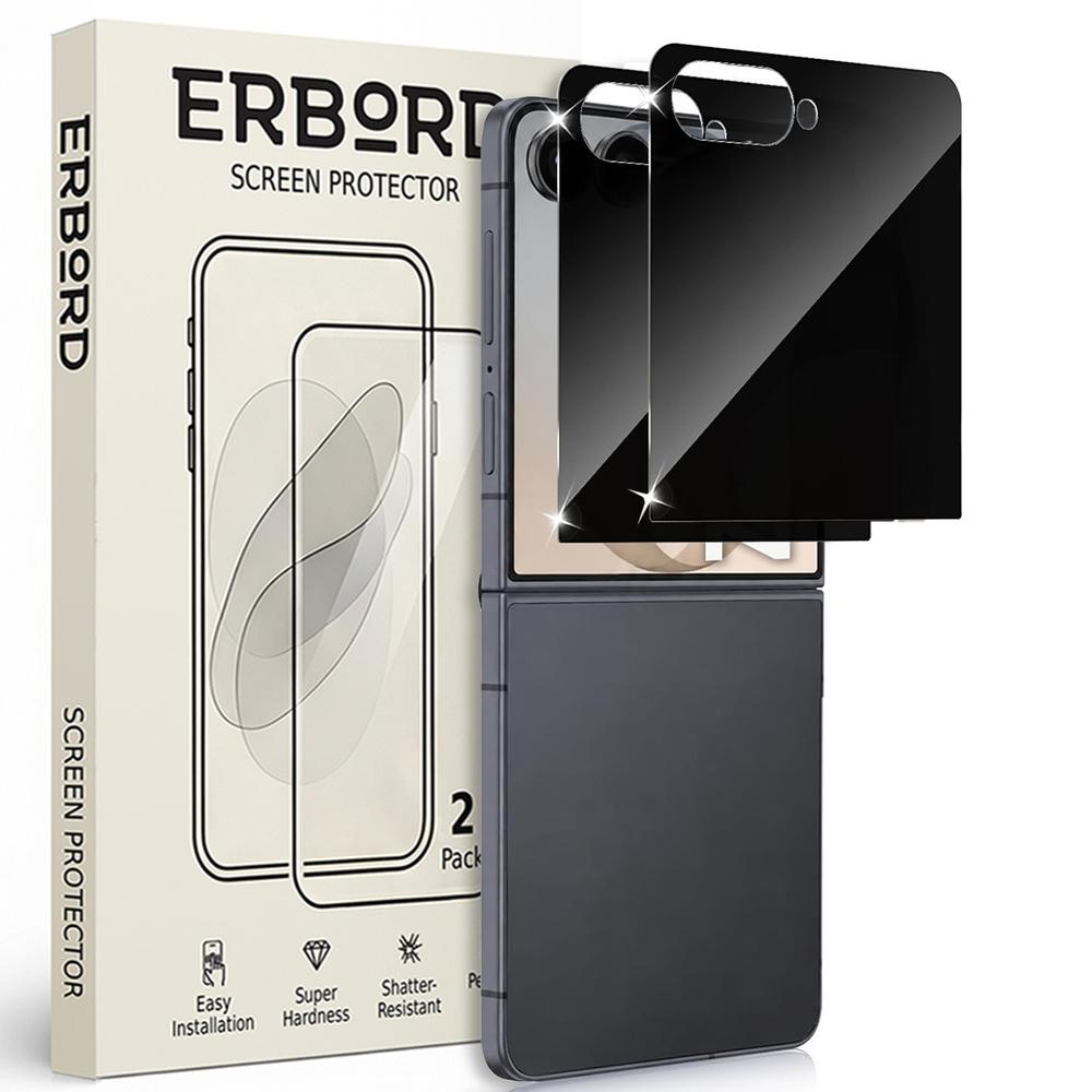 Privacyglas voor Samsung Galaxy Z Flip 8, ERBORD Anti-Spy, voor extern scherm (2 stuks)