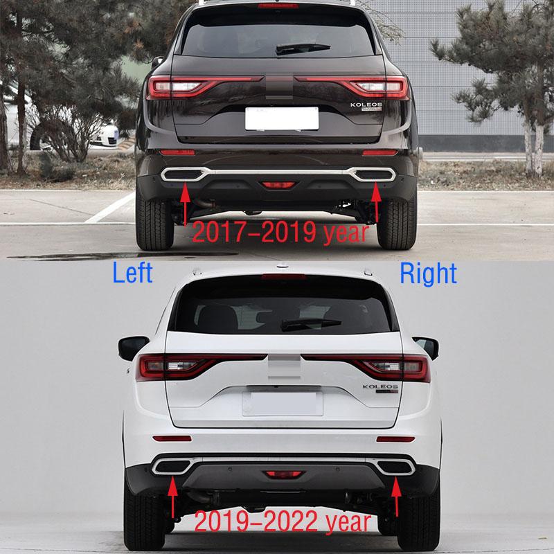 For Renault Koleos 2 II 2017 2018    2022 Car Rear Bumper Tail Chrome Decorative Trim Cover