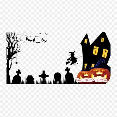 Affiches d'Halloween Affiche Halloween Vinyle d'Impression par Transfert Thermique à Repasser Écussons Autocollants pour Vêtements Appliqués DIY Écussons Lavables