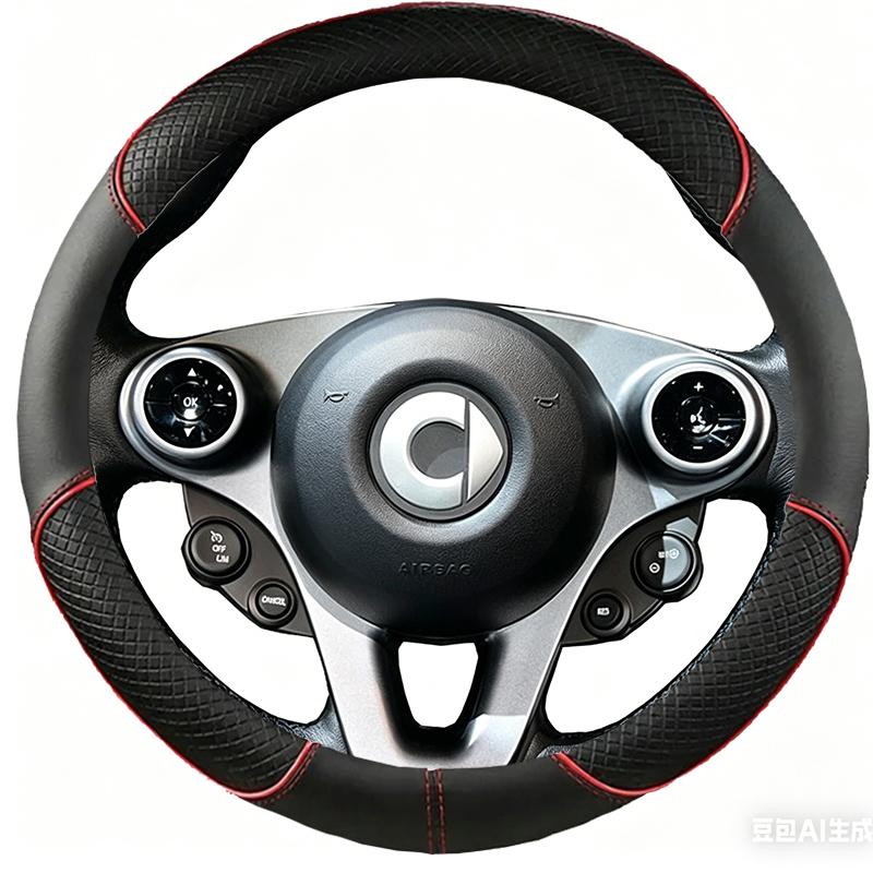 Black Microfibre Leather Car Steering Wheel