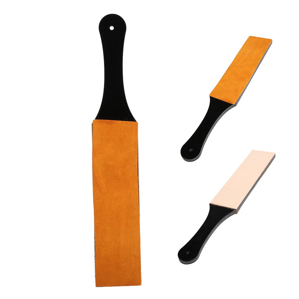 Double-Sided Leather Sharpening Strop Knife Blade Sharpener Home Sharpening Tool(Large Size )