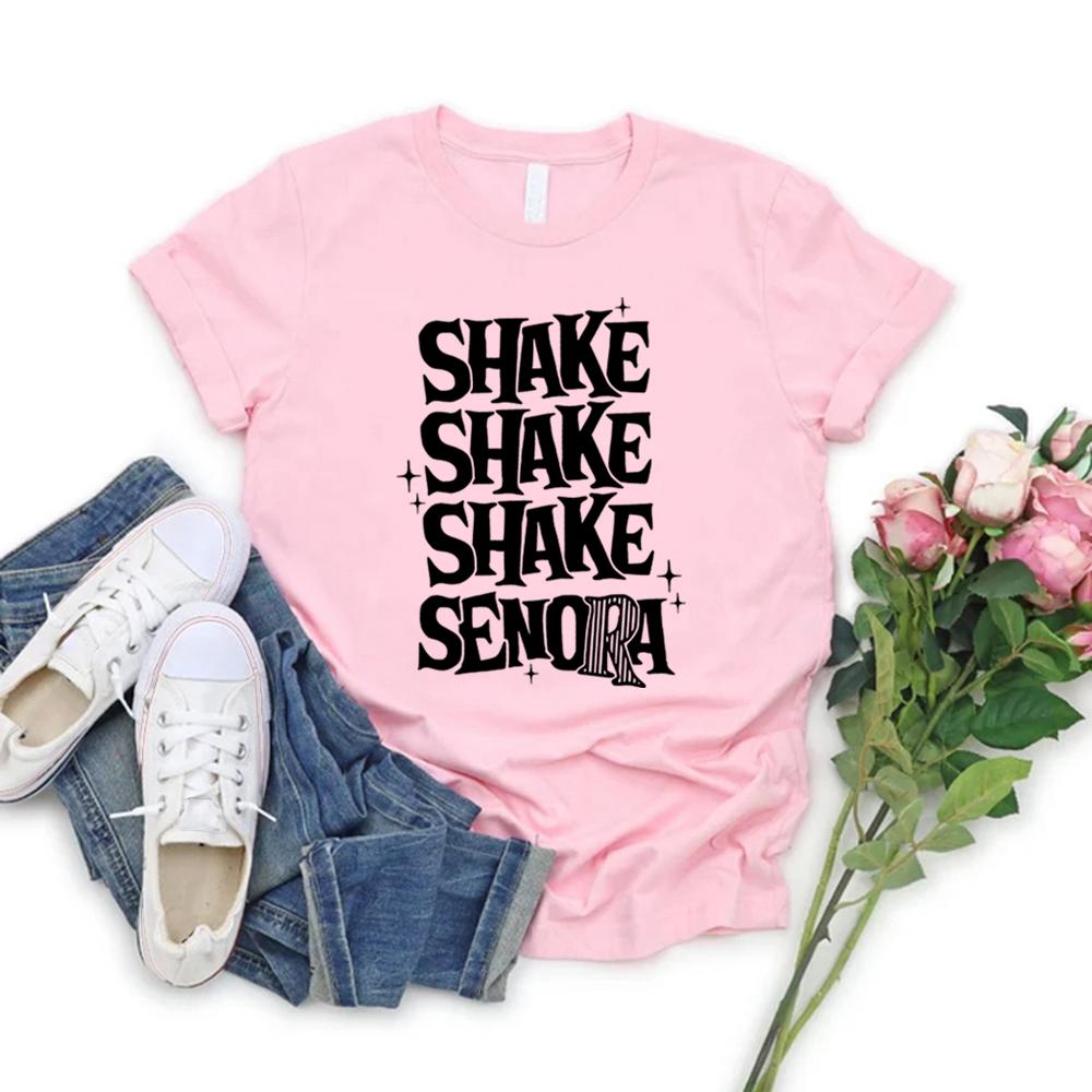 Shake Shake Shake Senora Halloween T-Shirt Halloween Movie Tshirt Funny Unisex T-shirts Casual Short Sleeve Graphic T Shirts