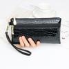 Women Solid Wallet Coin Purse   Small Wrist Bag High-Quality Coin Wallet Zipper Closure Handbag