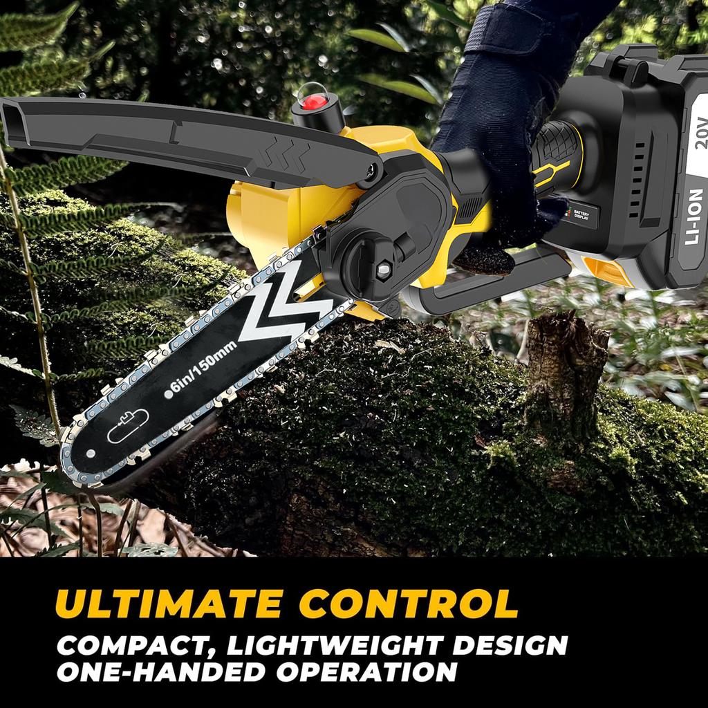 Industrial Grade 20V Cordless Chainsaw Professional DIY Power Tool for Wood Cutting Available from Local Warehouse with Battery
