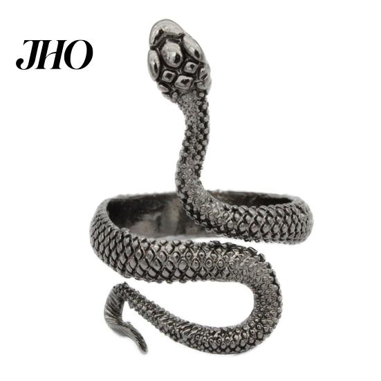 Women Band Ring Snake Shape Design Adjustable Alloy Open Jewelry Finger for Daily Life