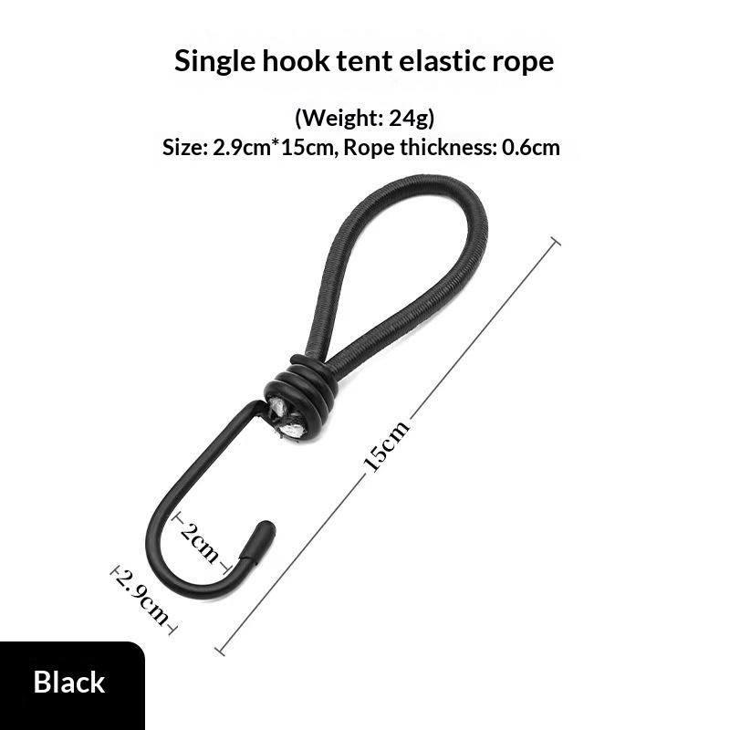 Strong 5pcs Elastic Rope Hook for Tents Versatile Outdoor Use for Camping and Adventure