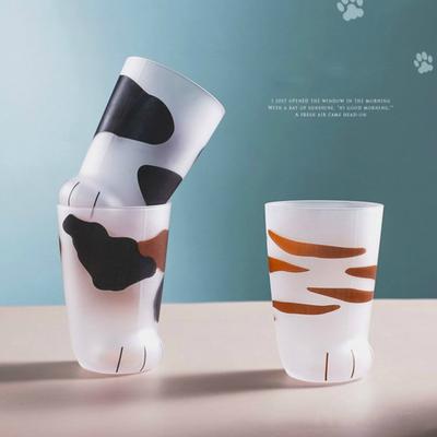 Gato patas de vidro criativo bonito tigre patas caneca de café do escritório tumbler personalidade café da manhã leite porcelana copo presente