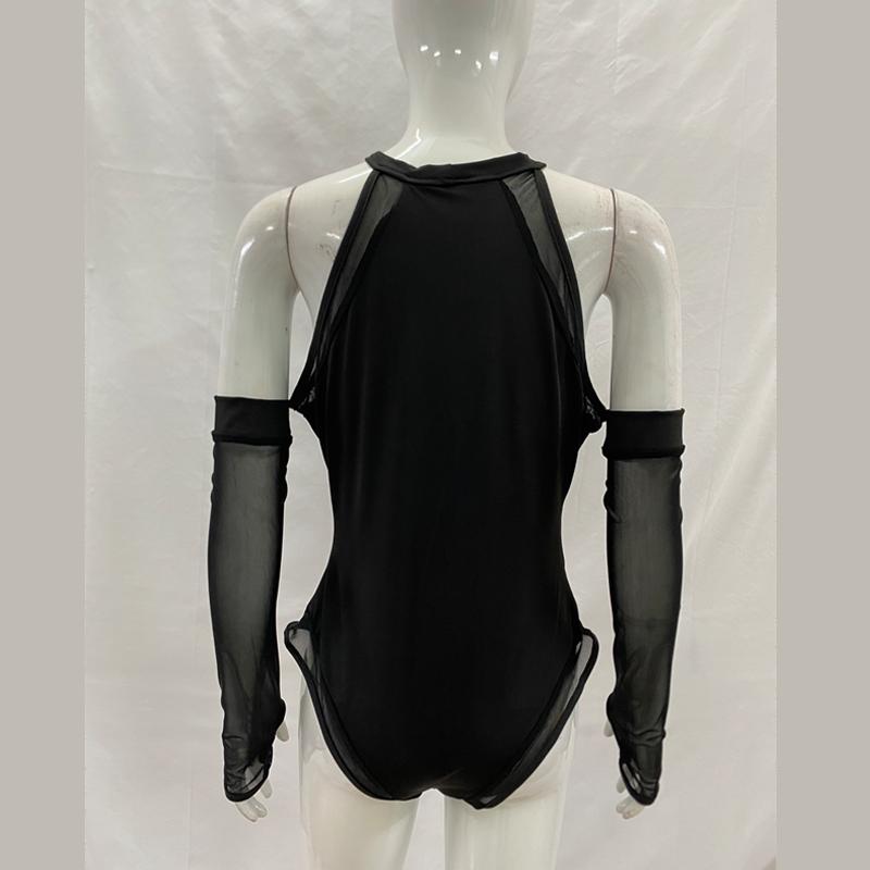 European and American Spring and Summer Layered Hanging Neck Sleeveless Sexy Beach Style Jumpsuit