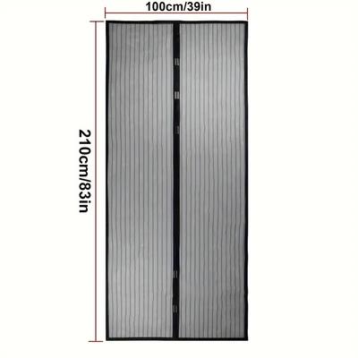 Magnetyczna moskitiera na drzwi 80/90/100 cm Zasłony okienne Automatycznie zamykana zasłona Rolety Ekran Tekstylia domowe Ogród