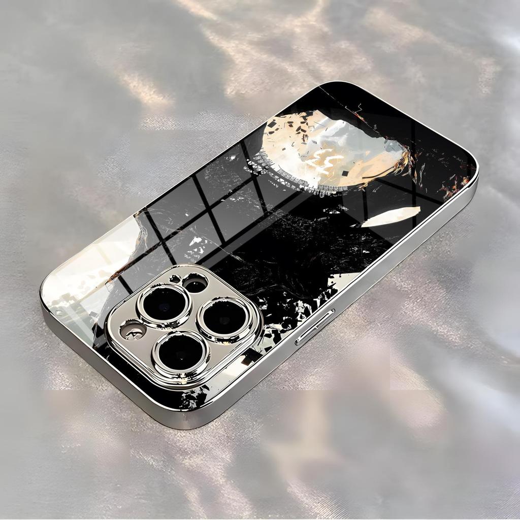 Clair Obscur Expedition 33 Phone Case For iPhone17 16 16e 15 14 13 12Plus Mini Pro Max Electroplated glass Phone Case