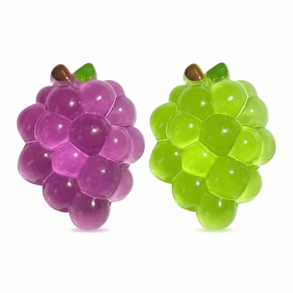 Transparent Squishy Fruit Slow Rising Grapes Sensory Toy Creative Grapes Fidget Toy Kids & Adults